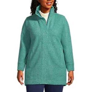 Women's Plus Size Boucle Fleece Coat (Lands End - 3X)